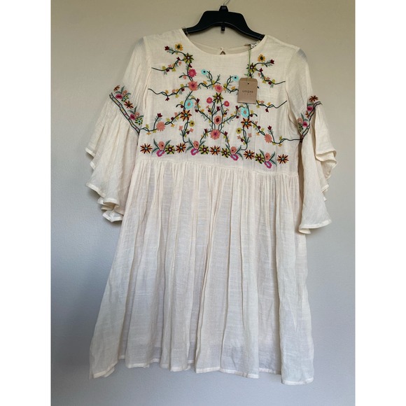 Umgee Dresses & Skirts - Umgee floral boho bliss dress NWT size S embroidered flowy hippie festival beach